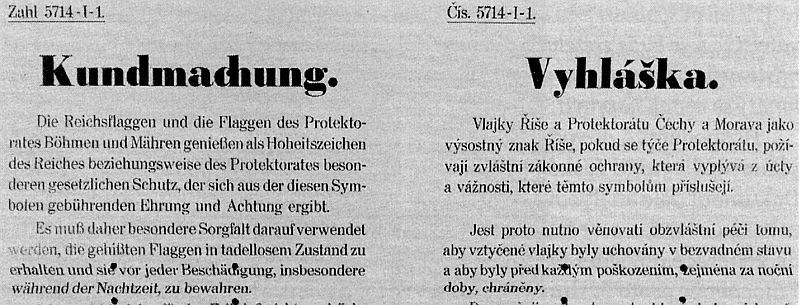 Vyhláška ze 14. 6. 1940.