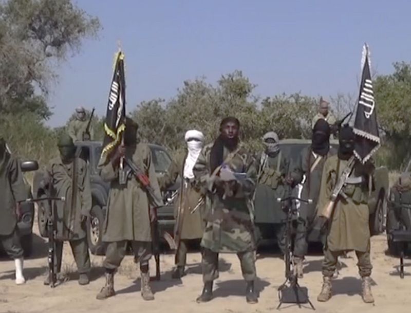 Bojovníci islamistické teroristické skupiny Boko Haram. Bojovníci islamistické teroristické skupiny Boko Haram.