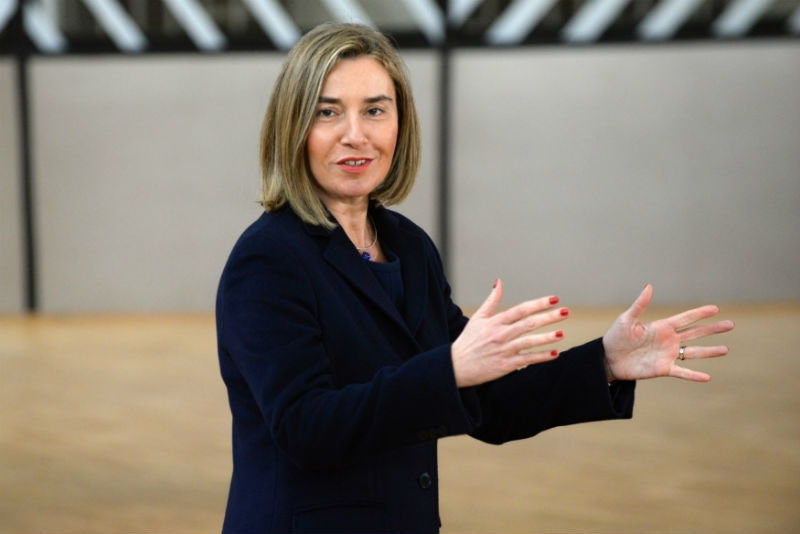 Šéfka diplomacie Evropské unie Federica Mogheriniová. Šéfka diplomacie Evropské unie Federica Mogheriniová.