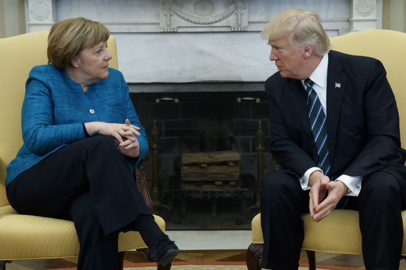 Angela Merkelová a Donald Trump.