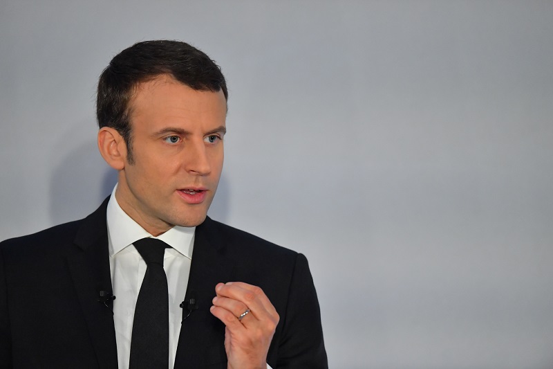Kandidát na francouzského prezidenta Emmanuel Macron.