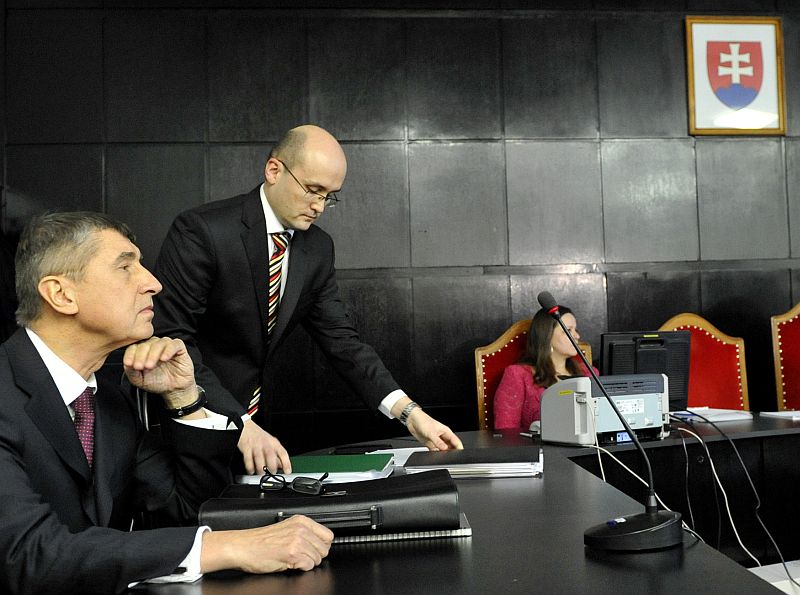 Andrej Babiš u slovenského soudu.