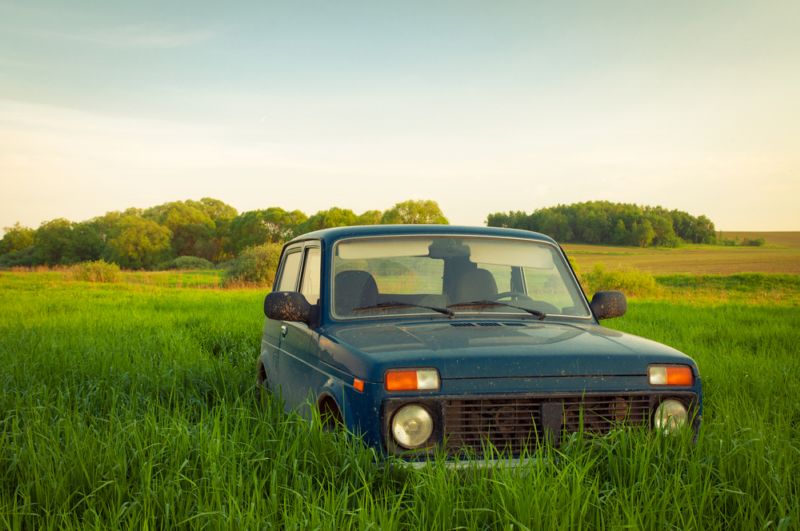 Populární ruské terénní auto Lada Niva.