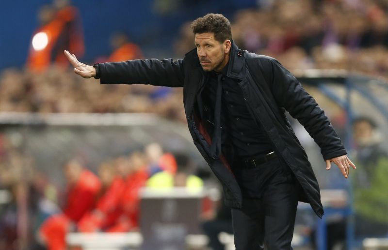 Trenér hráčů Atlética Madrid Diego Simeone.