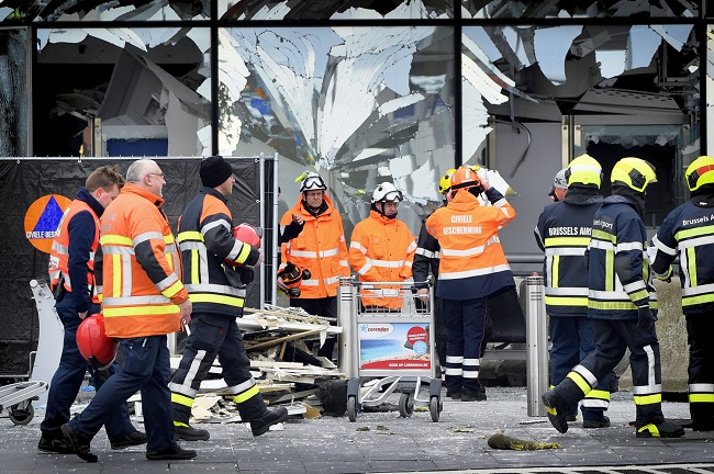 Útok na bruselském letišti.