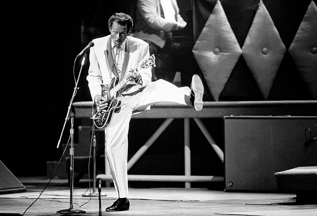Hudebník Chuck Berry.
