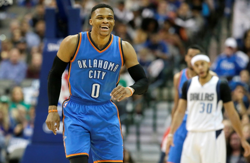 Russel Westbrook se mohl smát, odehrál skvělý zápas.