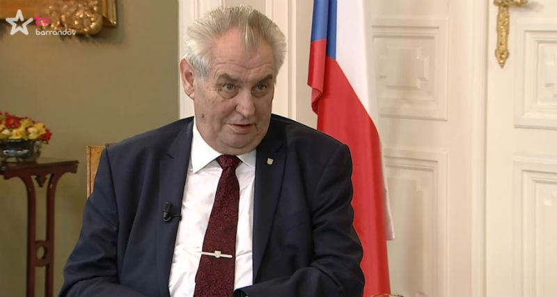Prezident České republiky Miloš Zeman. 