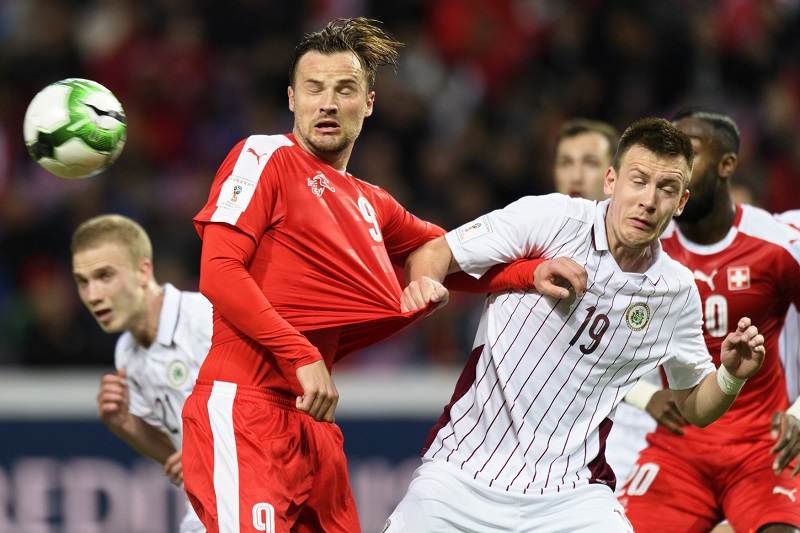 Fotbalisté Švýcarska zvítězili nad Lotyšskem.