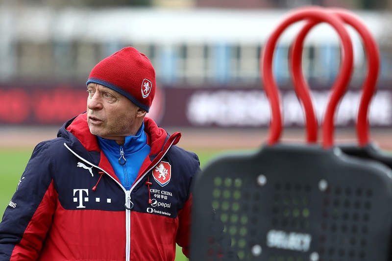 Trenér české fotbalové reprezentace Karel Jarolím.