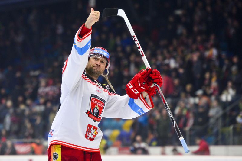Útočník hradeckého Mountfieldu Jaroslav Bednář.