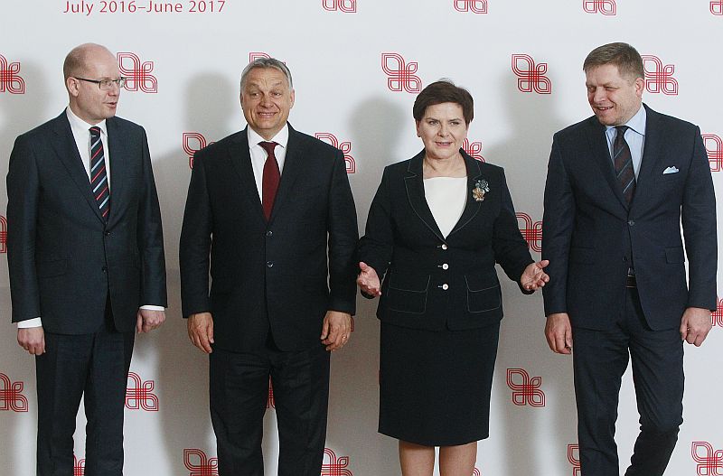 Premiéři zemí visegrádské čtyřky.