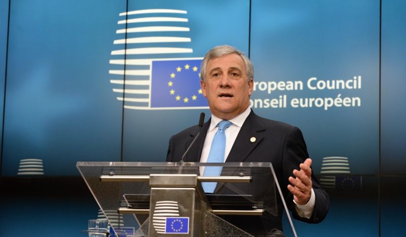 Předseda europarlamentu Antonio Tajani. 