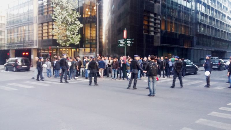Záběr z tureckého konzuláte v Bruselu.