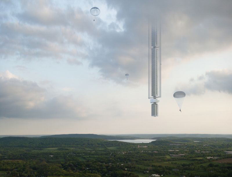 Mrakodrap nazvaný Analemma Tower by měl být "zavěšen" na jednom z asteroidů obíhajících Zemi.