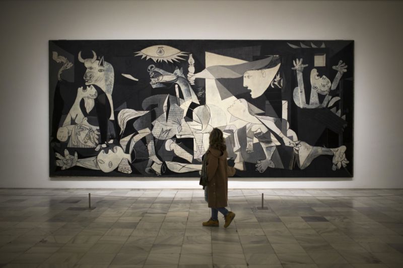 Slavný obraz Guernica od Pabla Picassa.