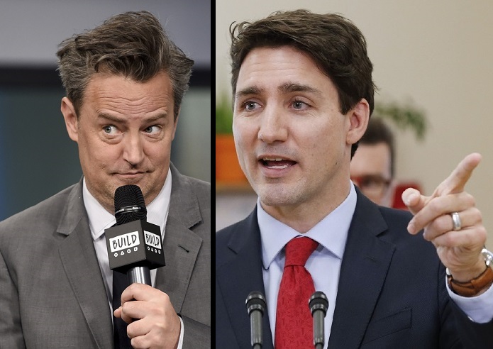 Matthew Perry a Justin Trudeau.