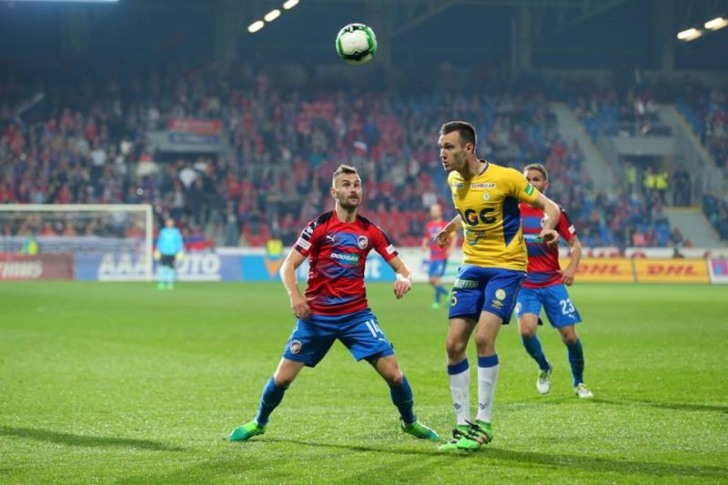 Fotbalisté Plzně a Liberce v utkání fotbalové ligy