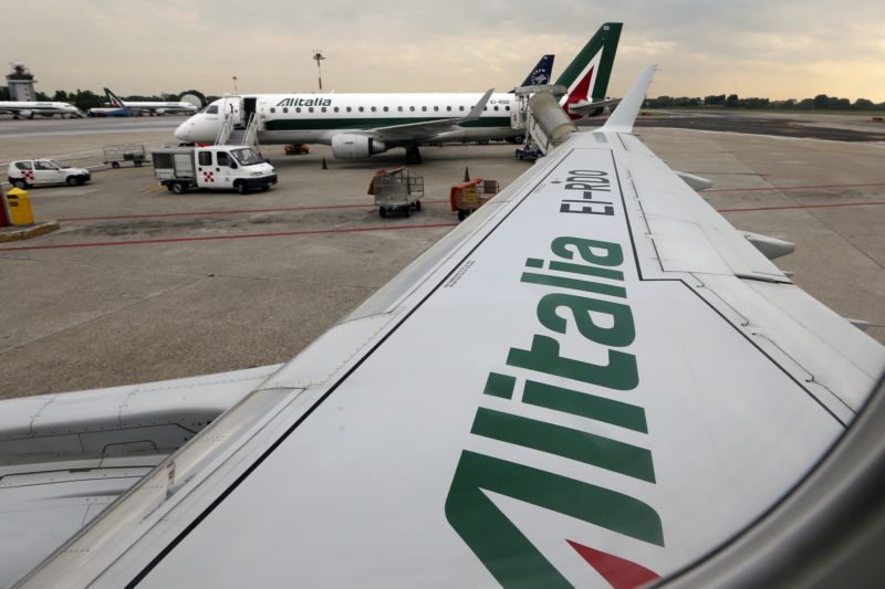 Letadlo společnosti Alitalia.