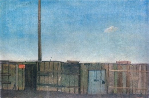 Malba Kamila Lhotáka je založena na básnickém pohledu, přestože hlavním inspirativním zdrojem mu byla technika a civilizace z přelomu a počátku 20. století - především průkopnická doba automobilismu, letectví a vlakové dopravy - ale i pražská periférie se svými ohradami.