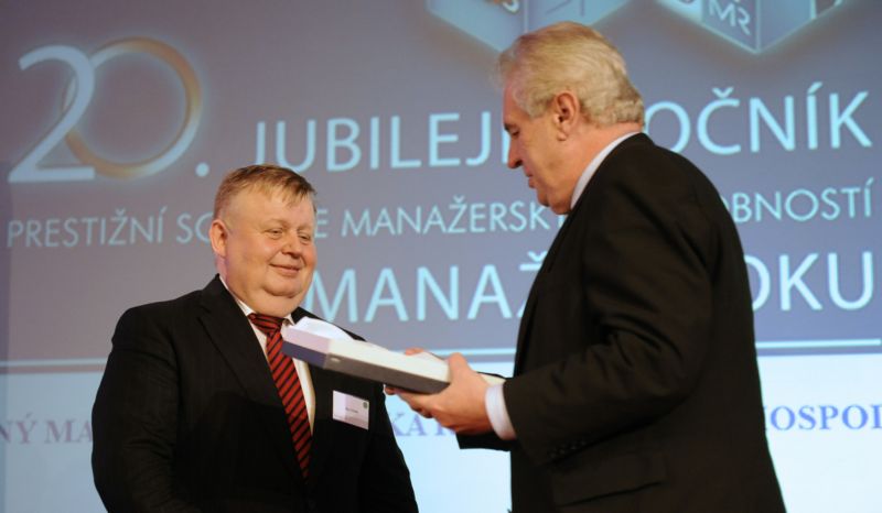 Jan Světlík a prezident Miloš Zeman.