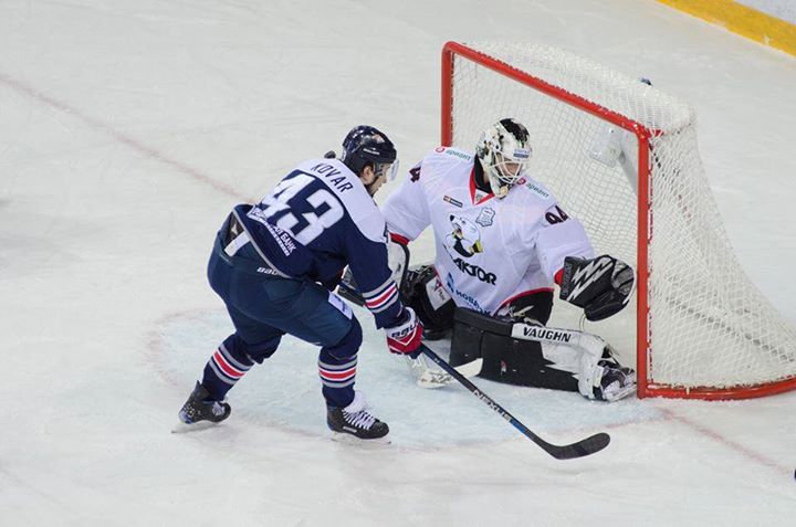 Jan Kovář v zápase play-off.