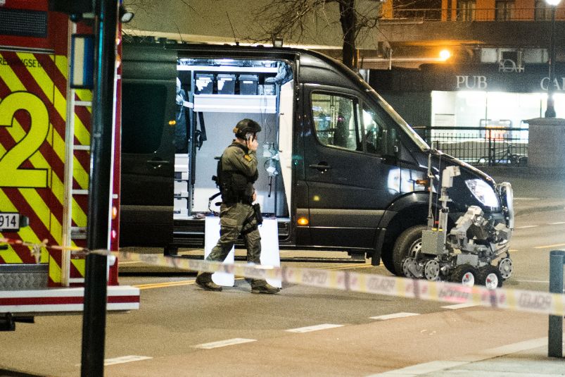 Bezpečnostní operace v norské metropoli Oslo.