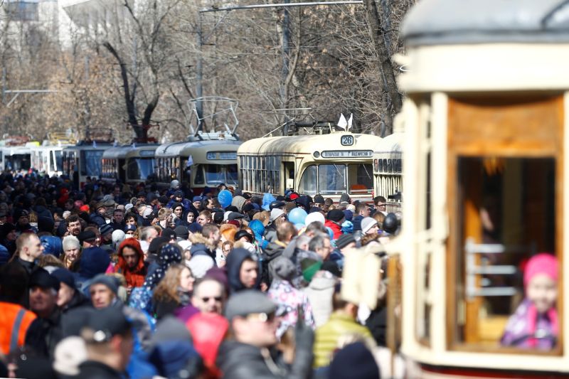 Výstava tramvají v Moskvě. Výstava tramvají v Moskvě.