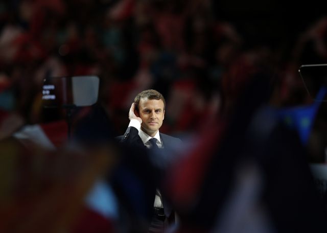 Prezidentský kandidát Emmanuel Macron.