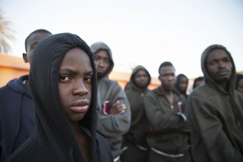 Migranti v libyjském městě Tripolis.