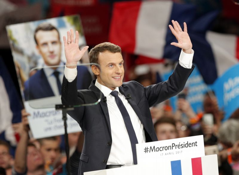 Francouzský prezidentský kandidát Emmanuel Macron.
