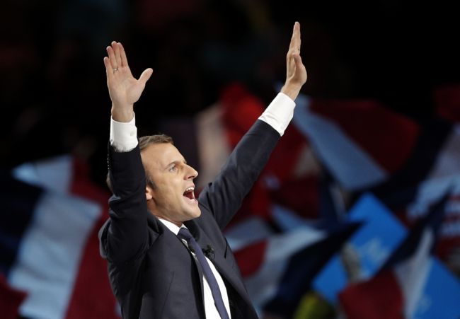 Centrista Emmanuel Macron.