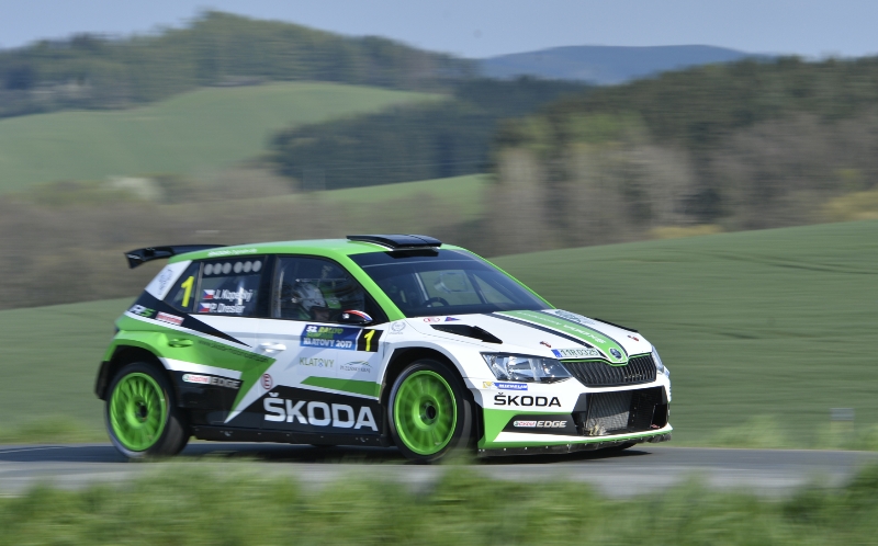 Jan Kopecký při Rallye Šumava Klatovy. 