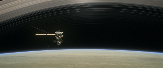 Snímek sondy Cassini z dubna 2017.