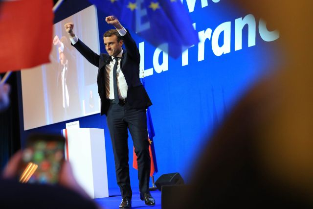 Francouzský prezidentský kandidát Emmanuel Macron.