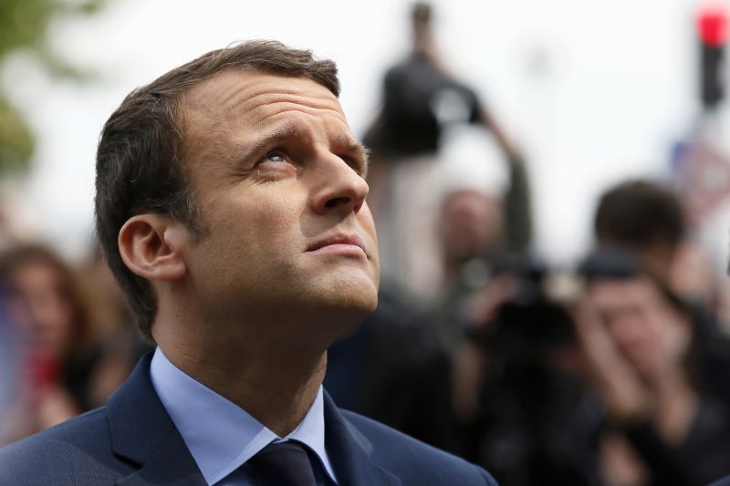Kandidát na francouzského prezidenta Emmanuel Macron.