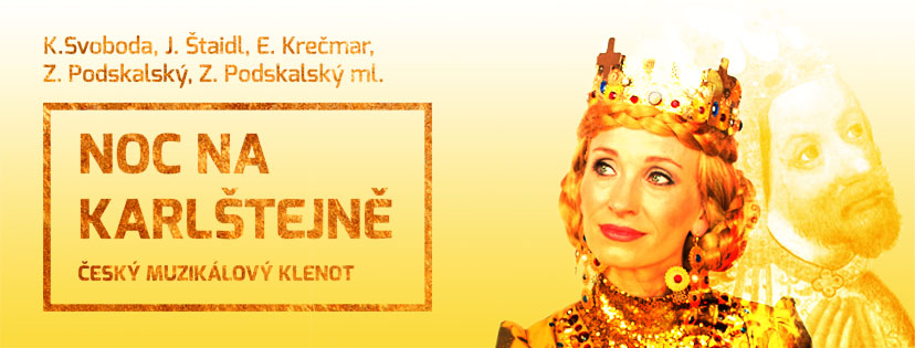 Plakát k zlínskému představení Noc na Karlštejně.