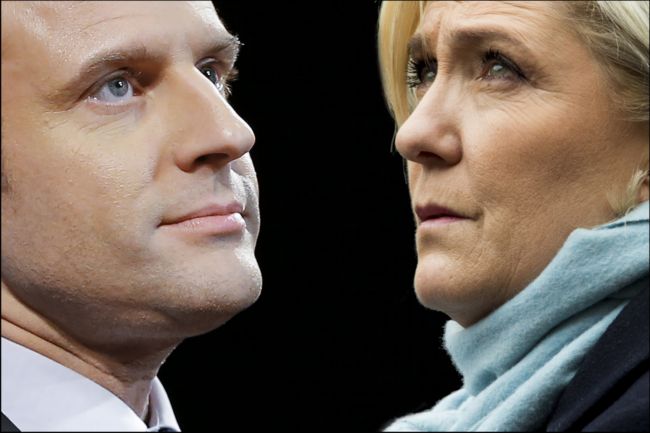 Macron a Le Penová.