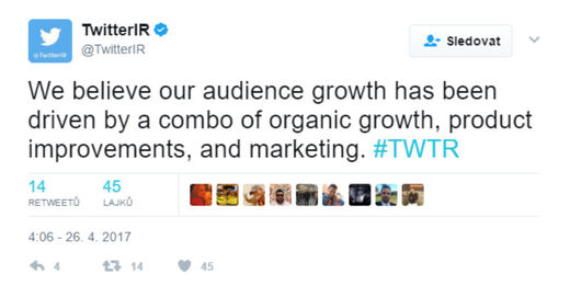 Vyjádření společnosti Twitter. Vyjádření společnosti Twitter.