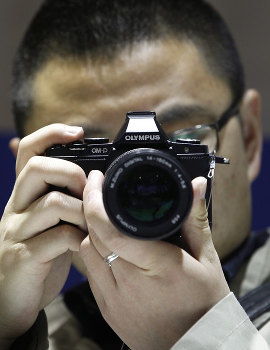 Fotoaparát japonské značky Olympus.
