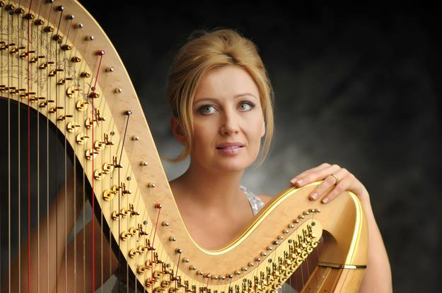 Česká harfenistka Jana Boušková.