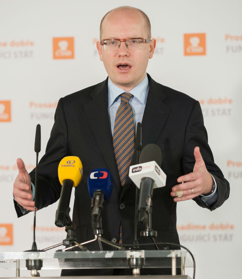 Premiér Bohuslav Sobotka. 