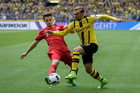 Dortmund v zápase s Kolínem nad Rýnem.