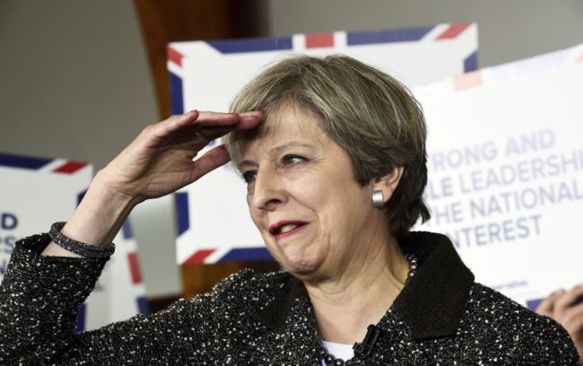 Britská premiérka Theresa Mayová. Britská premiérka Theresa Mayová.