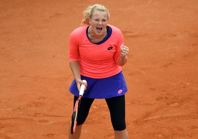 Kateřina Siniaková se po utkání mohla radovat.