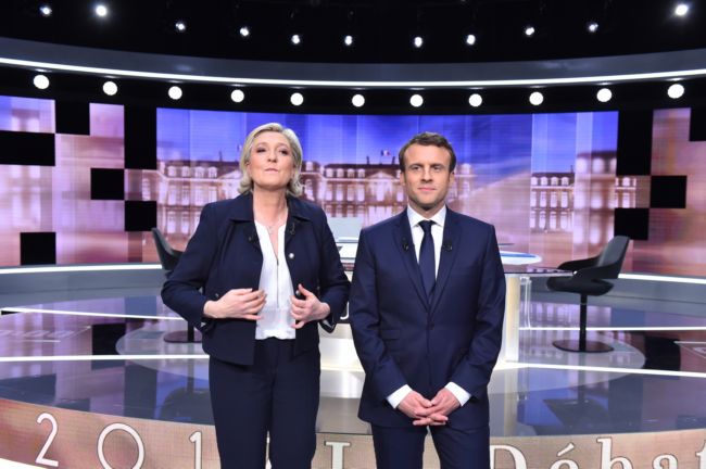 Marine Le Penová a Emmanuel Macron.