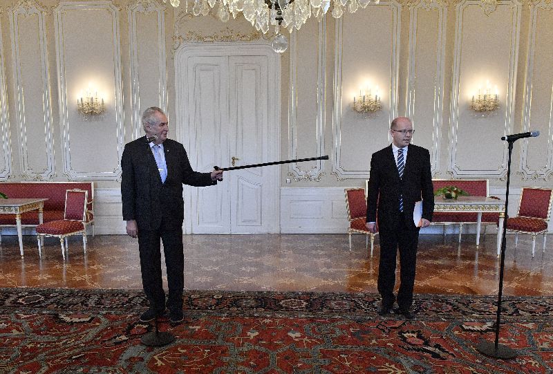 Bohuslav Sobotka a Miloš Zeman.