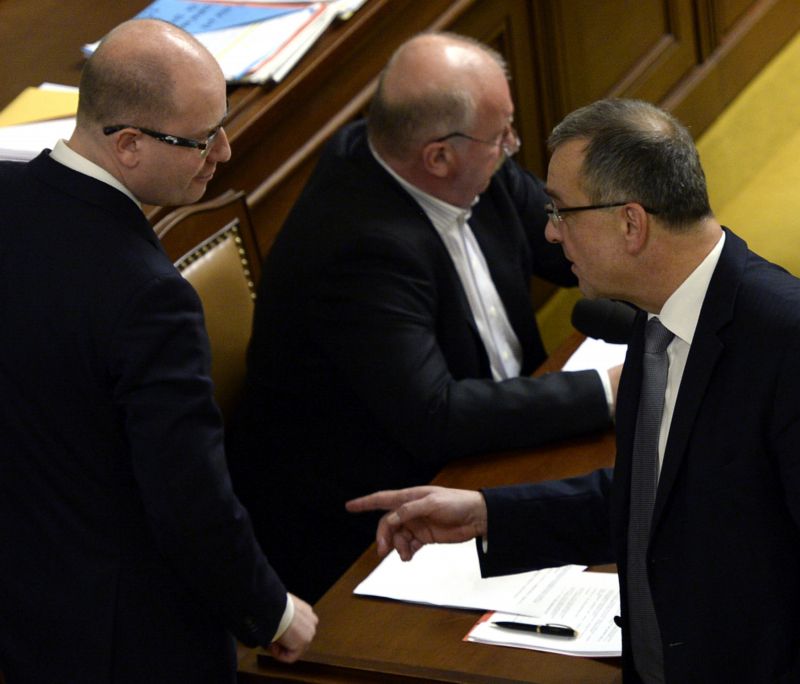 Bohuslav Sobotka a Miroslav Kalousek.