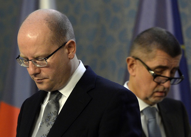 Premiér Bohuslav Sobotka a ministr financí Andrej Babiš.