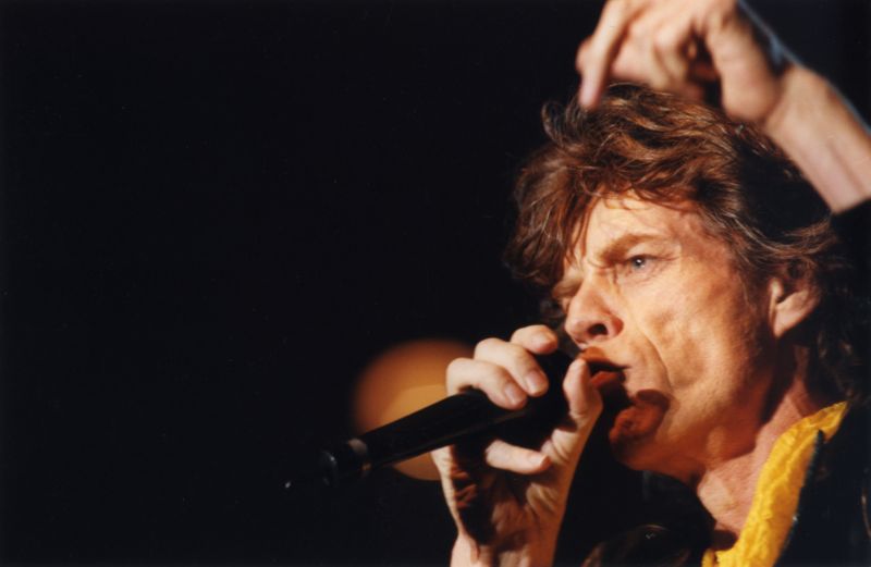 Rolling Stones při vystoupení v Praze v roce 1998.